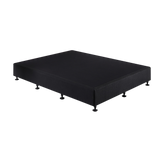 Palermo Queen Ensemble Bed Base Midnight Black Linen Fabric